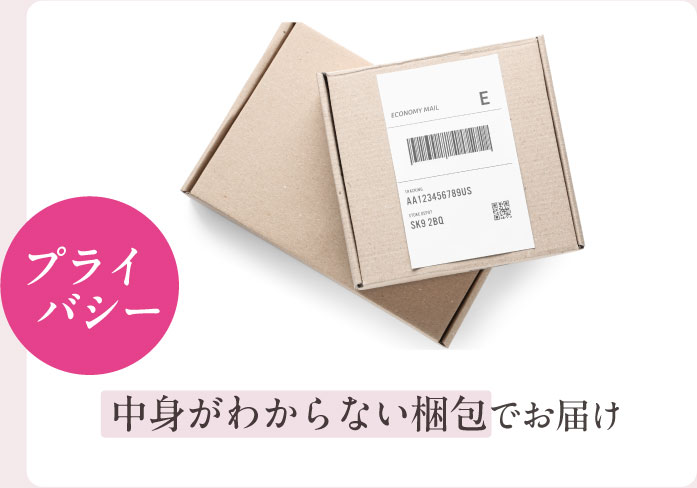 中身がわからない梱包でお届け